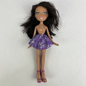 Bratz Be-Bratz Purple Yasmin Doll 2007 Nude Brunette Blue-Yellow Eyes Pink Lips